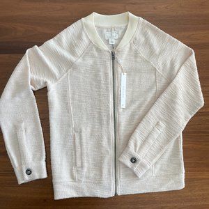 Caslon cream bomber jacket